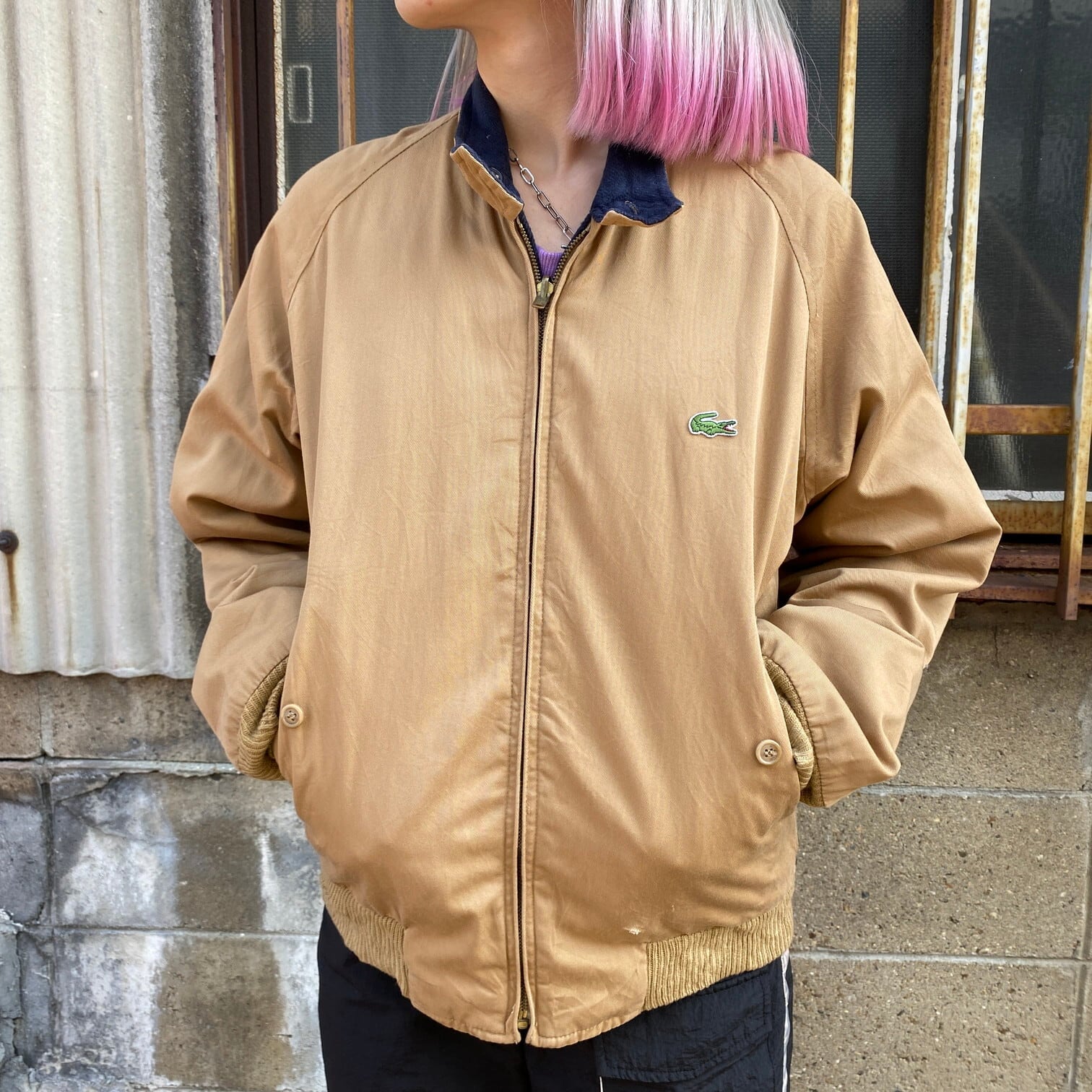 70~80年代 ラコステ LACOSTE リバーシブル スイングトップ メンズS 