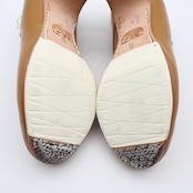 フラメンコ 衣装 シューズ 6サイズ ブラウン系 ガジャルド gallardo 靴 くつ ヒール 茶 明るい ストラップ 無地 シンプル 釘 釘有り ステージ イベント 練習 レッスン 上品