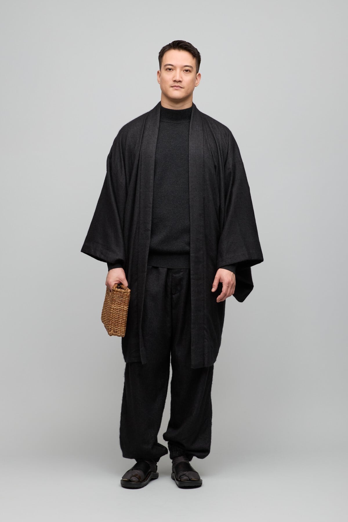 羽織 / カシミヤシルク / CHARCOAL | Y. & SONS ONLINE STORE
