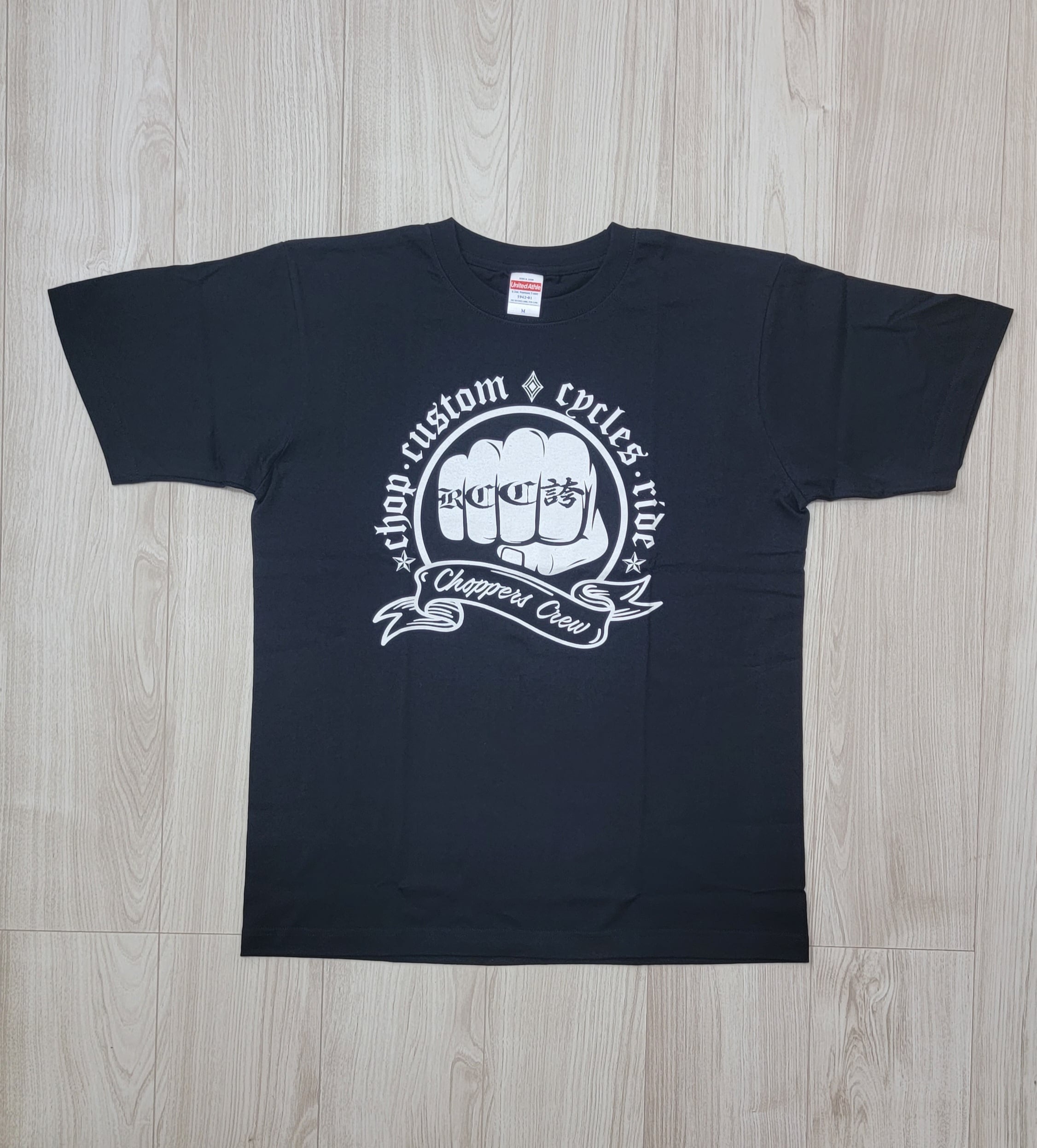 オリジナルロゴTシャツ(拳) ホワイト×ブラック | REVOLT CUSTOM
