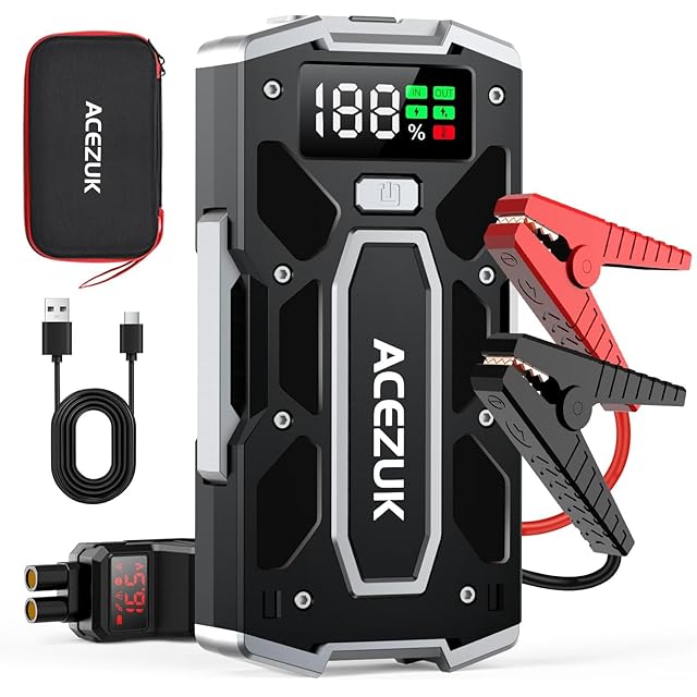 UTRAI ジャンプスターター 12V車用 エンジンスターター 大容量27000mAh
