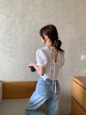 バックオープンブラウス D1373