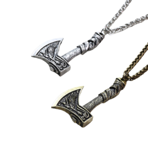 Viking Tall Mjolnir Hammer Necklace  [2 colors available]