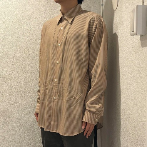 AURALEE オーラリー 24SS SUPER FINE WOOL STRIPE SHIRT シャツ SIZE4【表参道t】