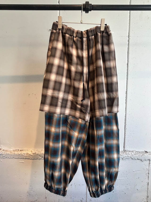 NOHARA  check layered pants