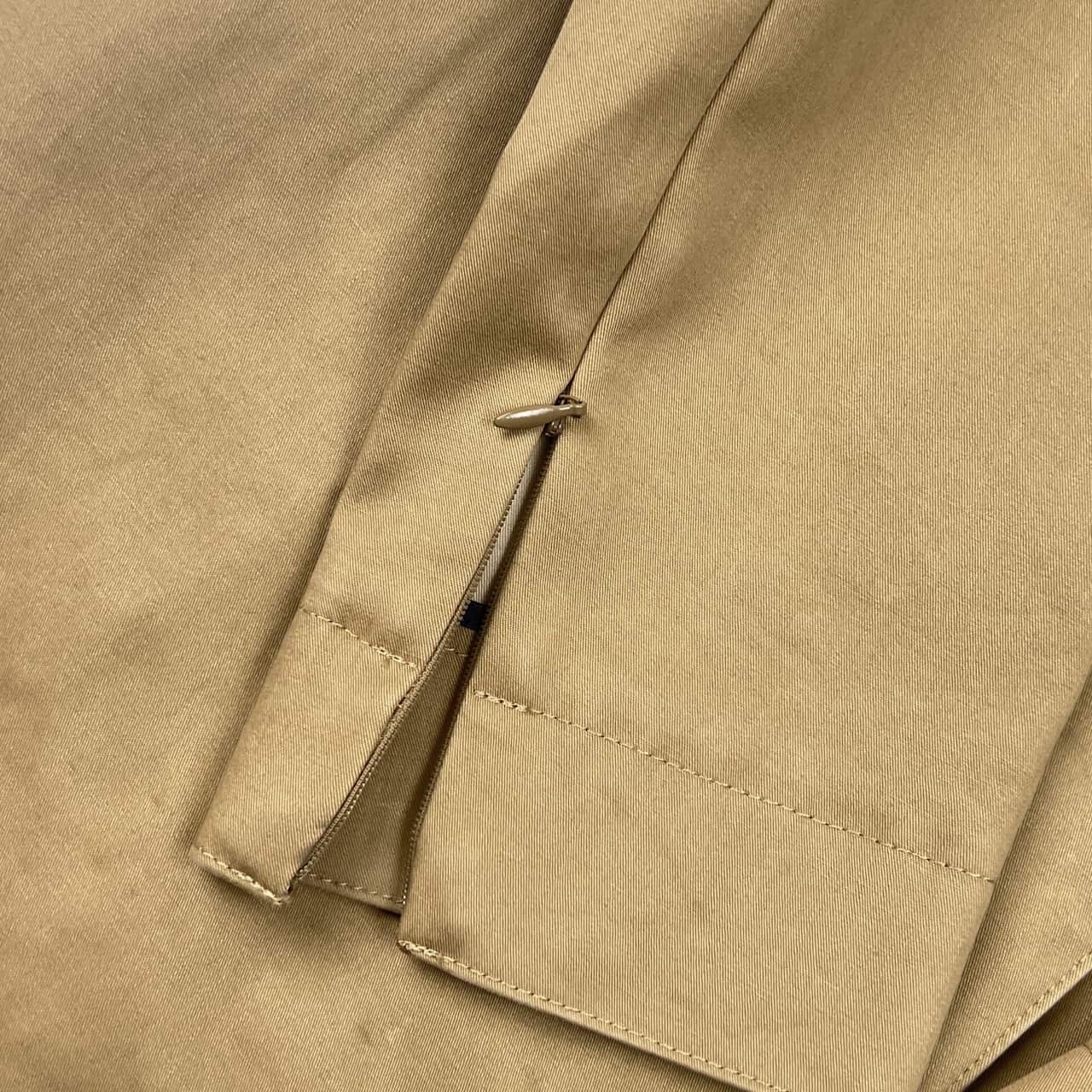 DRESSTERIOR ドレステリア ノーカラー  ベルト付き 比翼 コート 36/ベージュ レディース