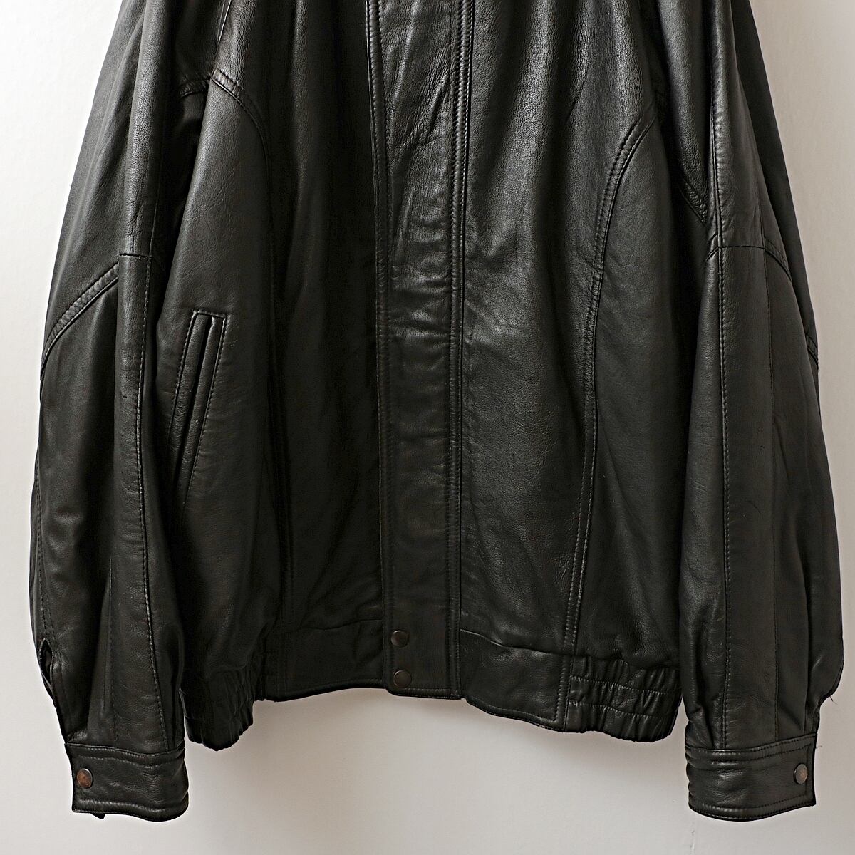 daisukeleather80s 90s Pierre Cardin ヴィンテージ レザーブルゾン L 黒