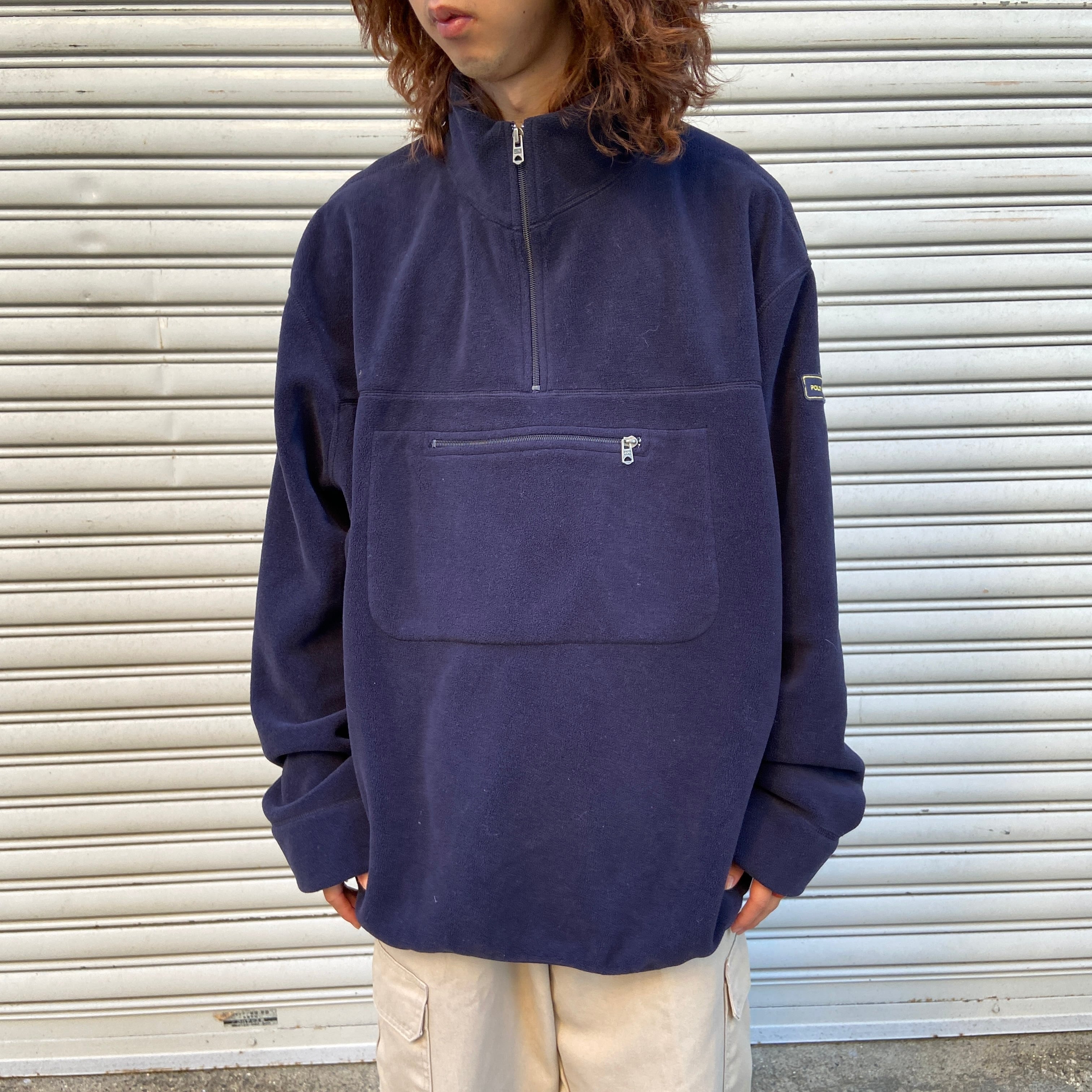 RLX 90s 00s ハーフジップ フリーススウェット 人気デザイン POLO