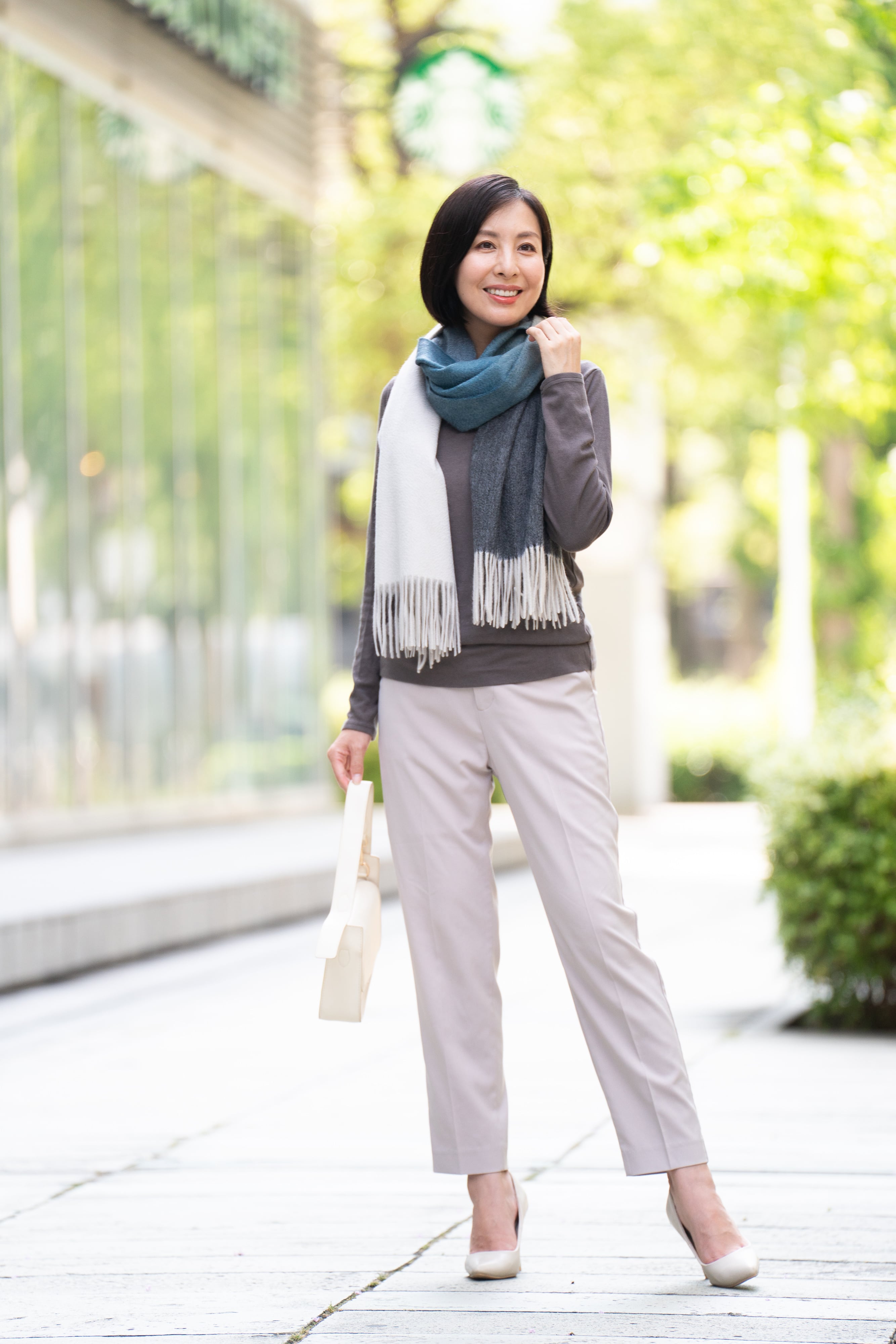 Konoe - コノエ/スモーキーフォグ 大判ストールカシミヤ100% 幅60cm×縦