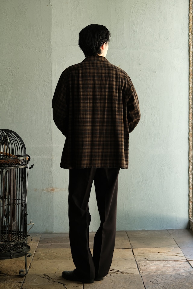 Utah/50's "PENDLETON" ombre check wool shirt