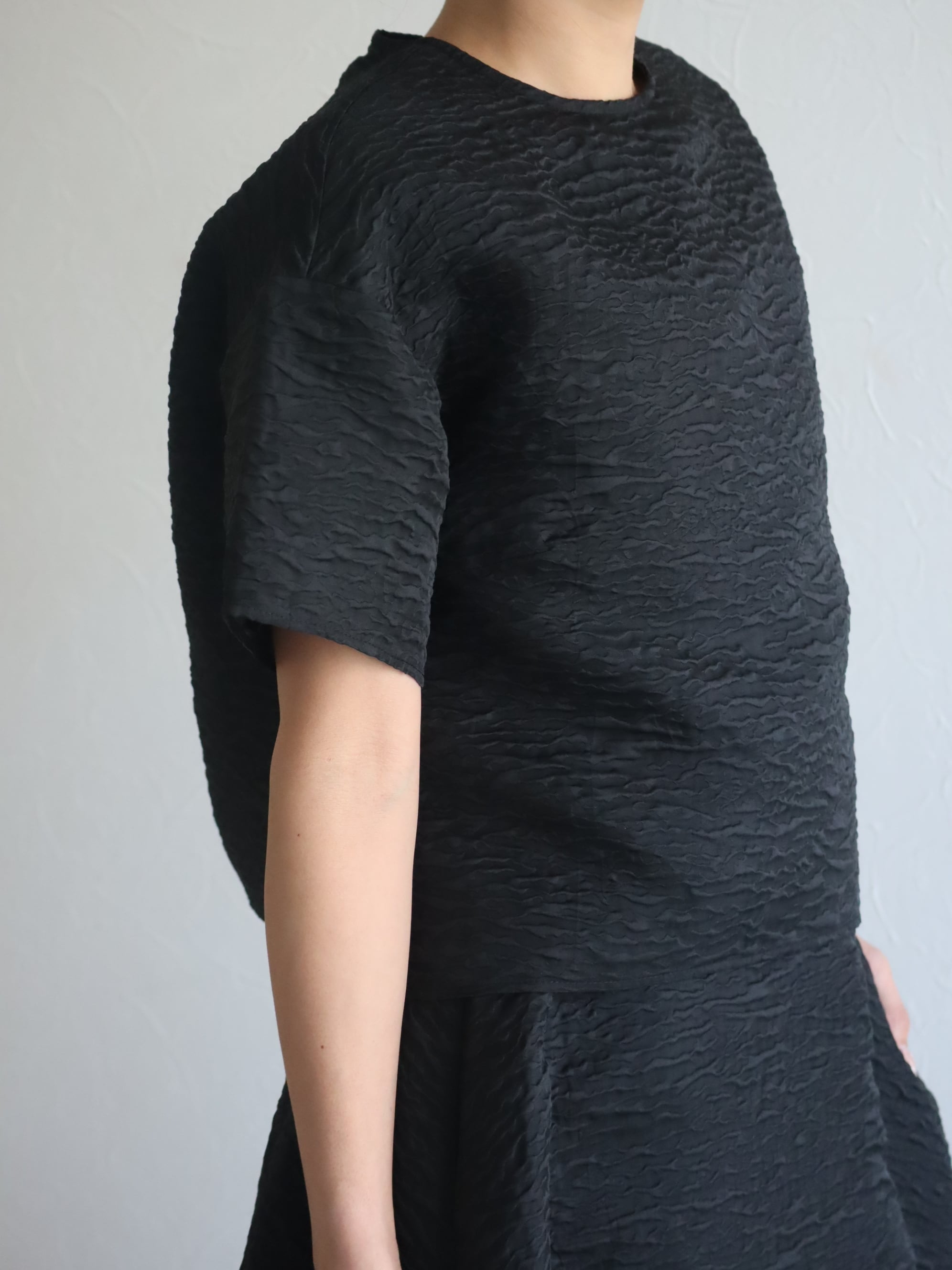 sheer jacquard PO (black)