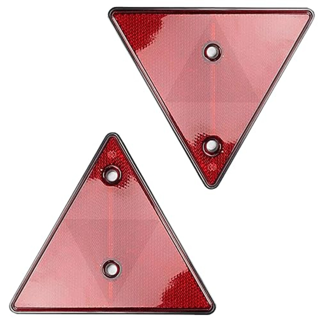 リフレクター 三角反射板 2個セット 警告反射板 年次検査専用 自動車 トラック カードトレーラー トラクター バイク 船舶 汎用 小型 軽量 取り付け 簡単 用警告 夜の可視性 安全運転 低速車マーク 赤