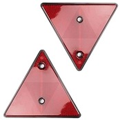 リフレクター 三角反射板 2個セット 警告反射板 年次検査専用 自動車 トラック カードトレーラー トラクター バイク 船舶 汎用 小型 軽量 取り付け 簡単 用警告 夜の可視性 安全運転 低速車マーク 赤