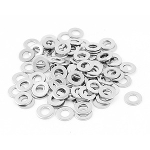 【数量限り】uxcell フラットワッシャー スクリューボルト用 M5 x 10mm x 1mm 304ステンレス鋼 100個