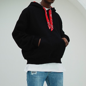 【DRIP1283】TVB Paisley Stitch Drawstring Hoodie