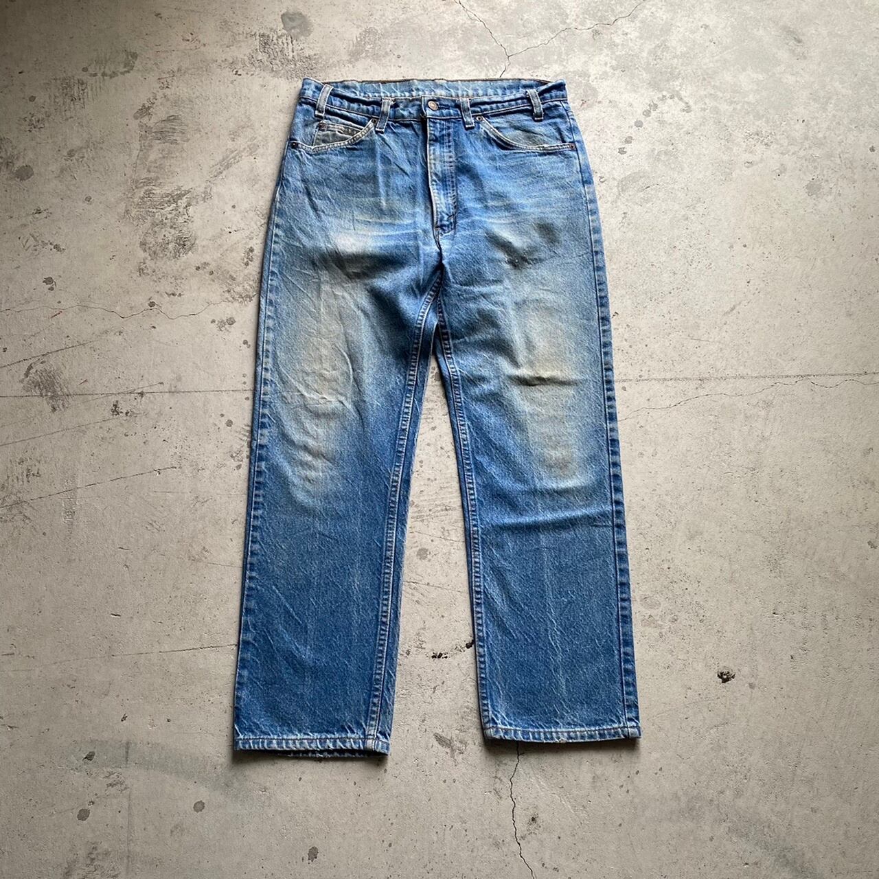 80s USA製 Levis 505 内股シングル アイスブルー