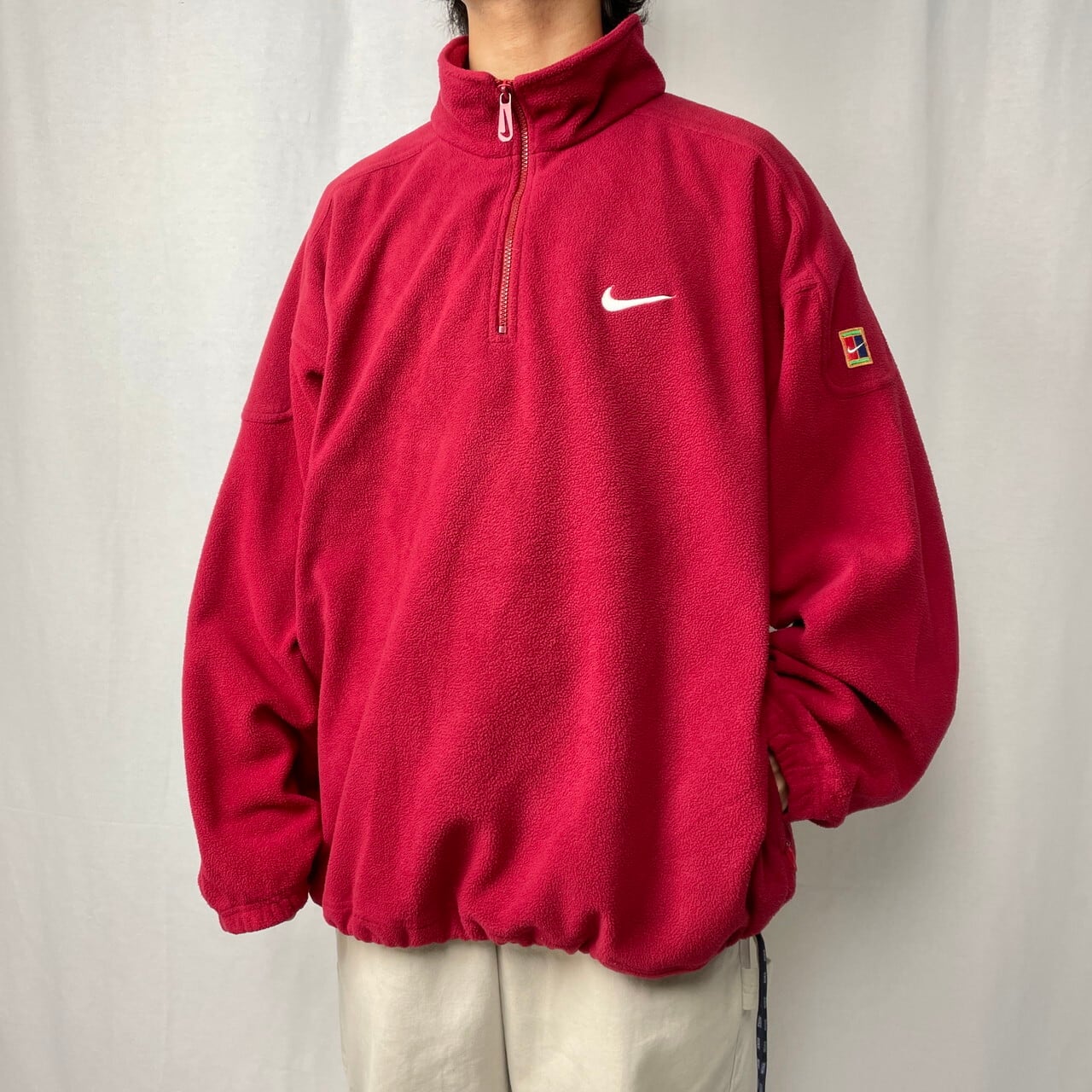 90年代 NIKE ナイキ フリースプルオーバー ハーフジップ メンズ2XL