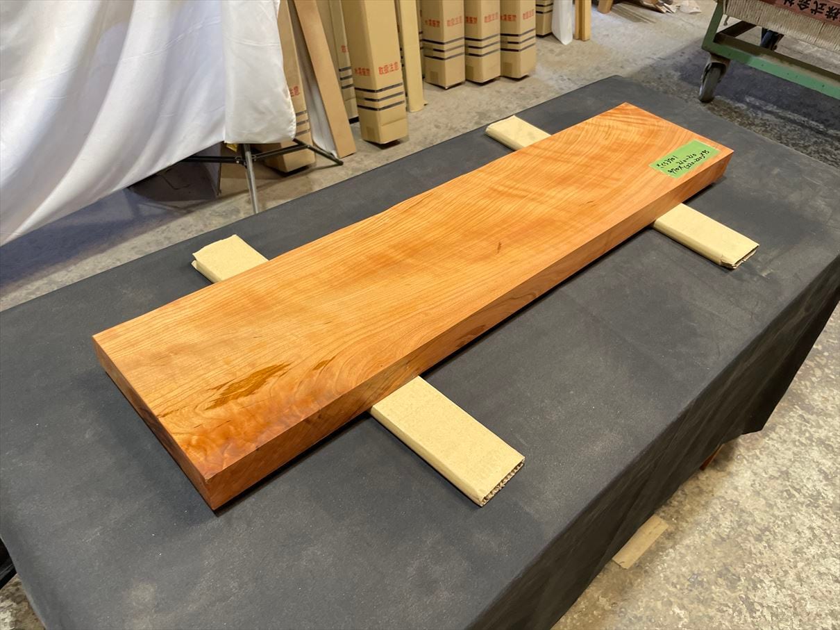 チェリー　無垢材　台 さくら3701 チェリー 一枚板無垢 乾燥材 970x210-210x45mm カウンター