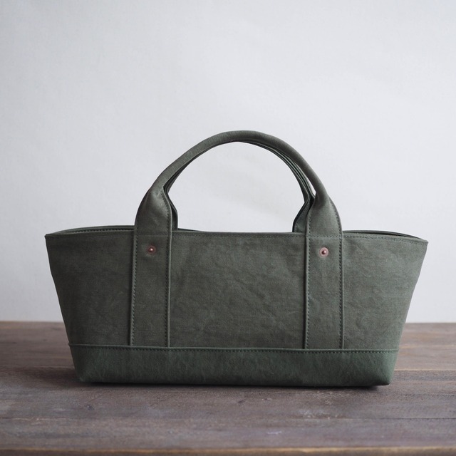 【受注生産】pour des lunettes 蓋付きトートバッグ「よこなが」ARMY DUCK