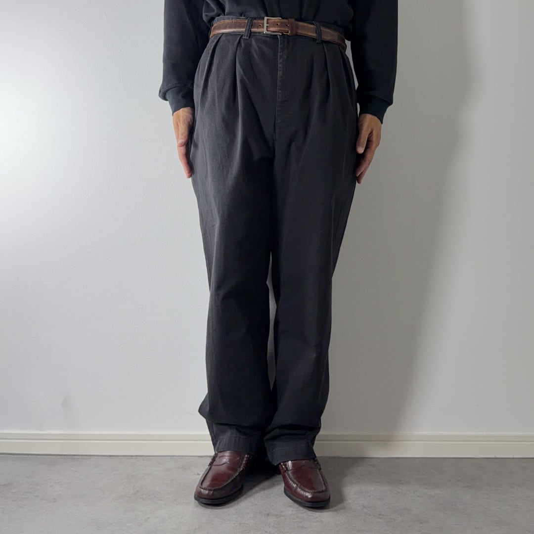 90s RalphLauren ポロチノ ANDREW W33 L30 90s Polo by Ralph Lauren POLO CHINO ANDREW black [W33L30相当] 古着
