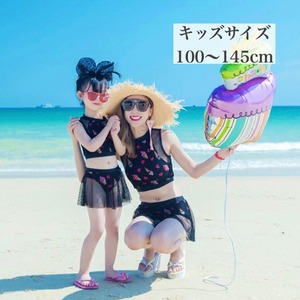 親子ペア 柄 ツーピース 水着 スイムウェア 夏 親子 コーデ ママ ファッション 子供 キッズ サイズ 女の子 おしゃれ 韓国 可愛い 通販 海 ビキニ タンキニ スカート シースルー Pl 0039 Kids Orurea Berry オルレアベリー
