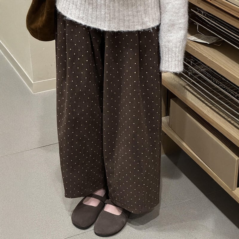 150cm〜 水玉バルーンシカモアパンツ