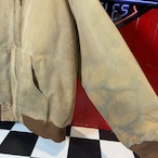 Carhartt アクティブジャケット　ベージュ　ダメージ　ダックジャケット　カーハート