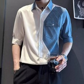 splice denim shirt 00334