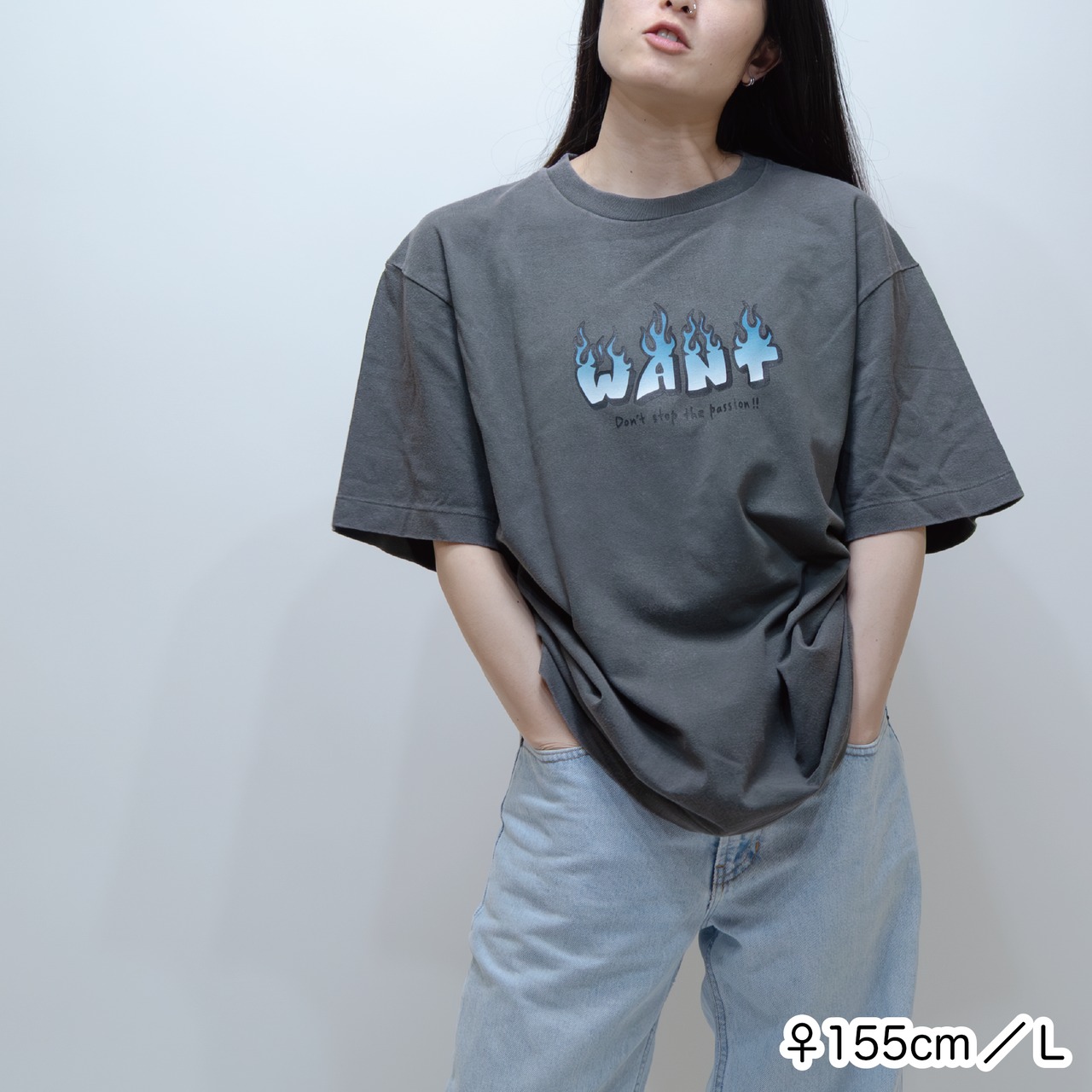 WANT fire TEE [フェードグレー]