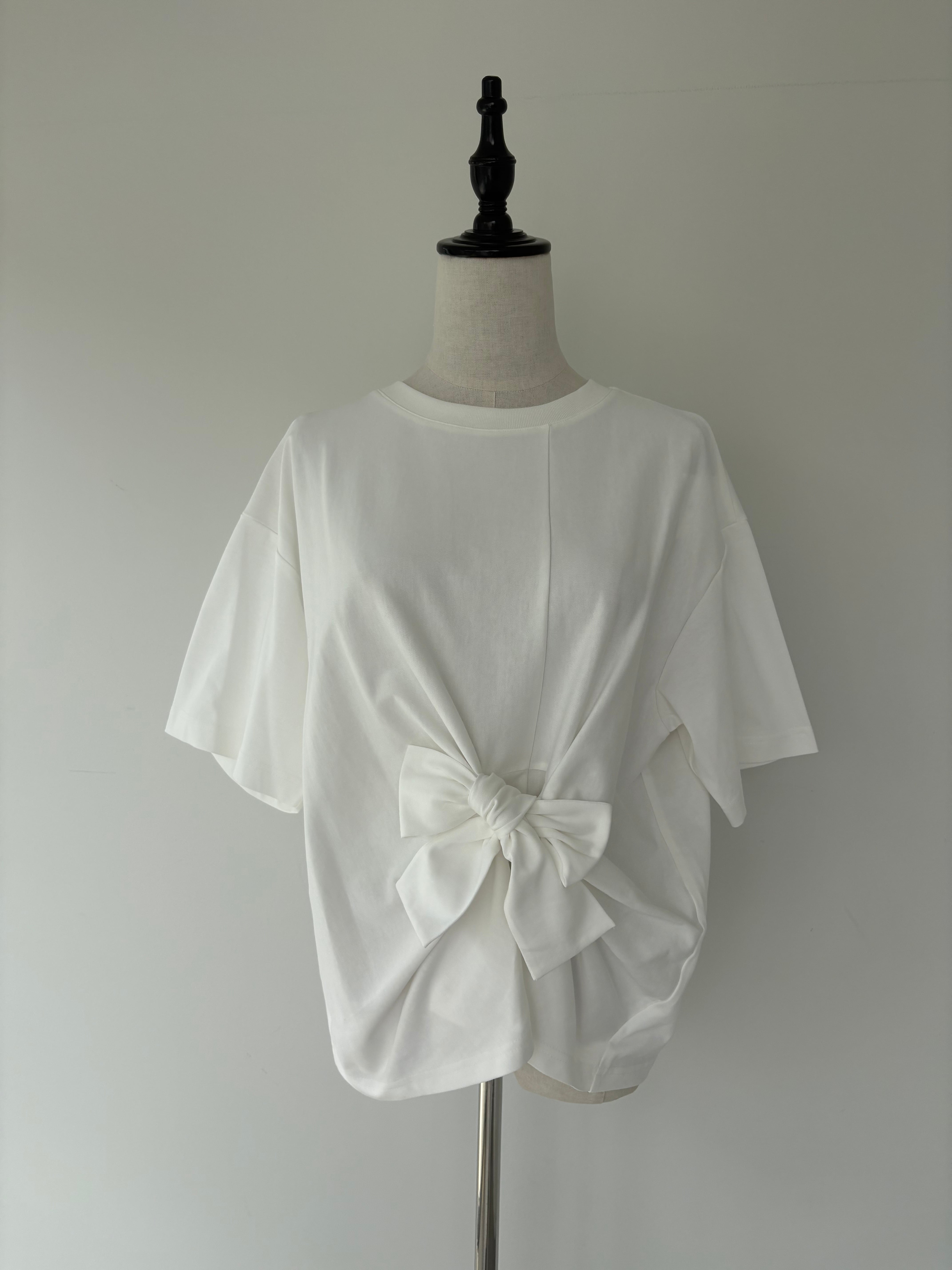 MUVEIL リボンディテールTシャツ | KOKO
