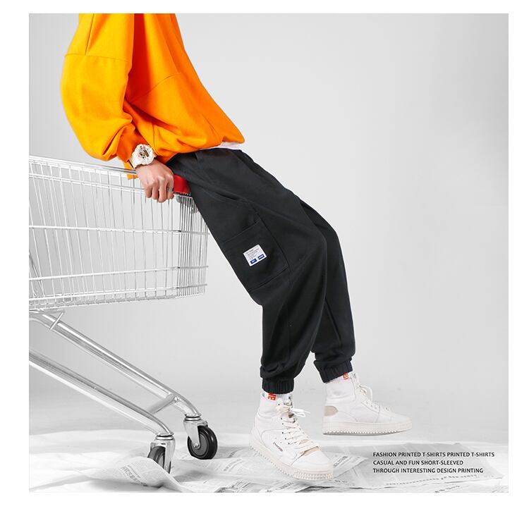 全2色 カーゴパンツ ストレート カジュアル シンプル 無地