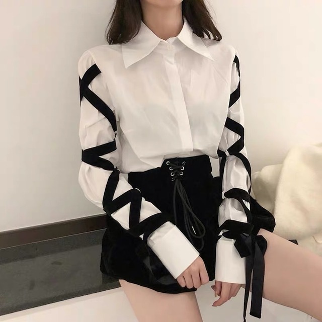 wrap ribbon shirt
