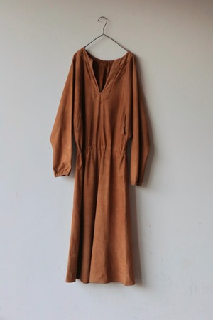 vneck leather one-piece