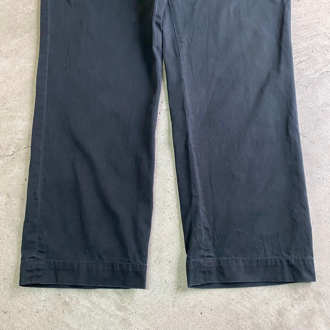 PoloRalphLaurenANDREWフェードブラックポロチノ墨黒W36古着 Polo Ralph Lauren 