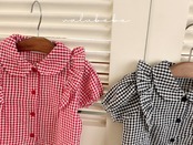 【取寄/韓国直送】26/SM チェックブラウス｜ 夏服｜ベビー服｜韓国子供服