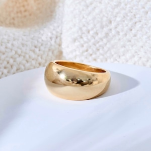 316L(サージカルステンレス)front plump ring【GOLD】#r61