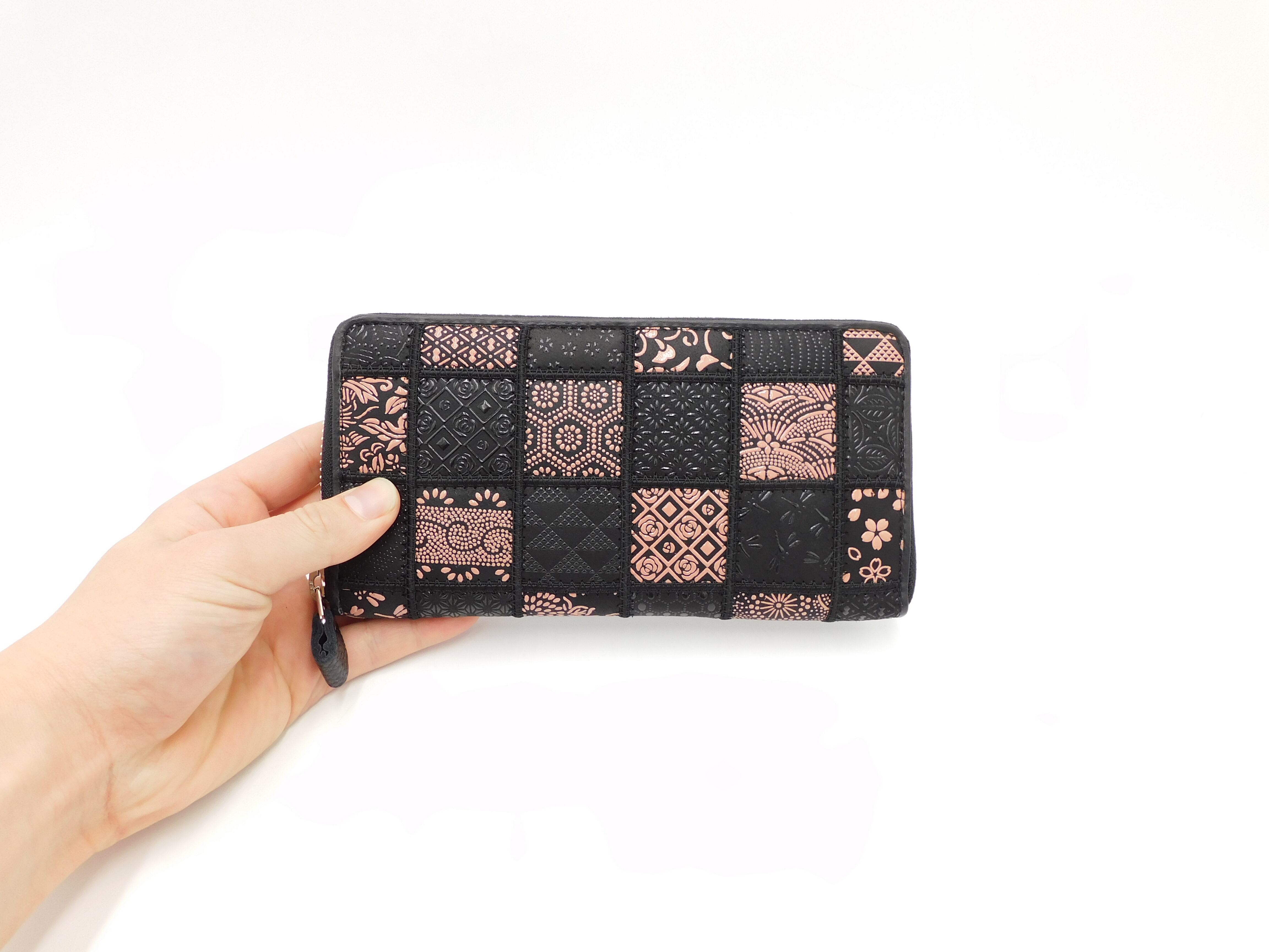 美品✨ 印傳屋 インデンヤ 前川印傳 長財布 ラウンドファスナー パッチワーク パッチワーク印傳 ラウンド長財布 ピンク | 浅草前川印傳｜公式