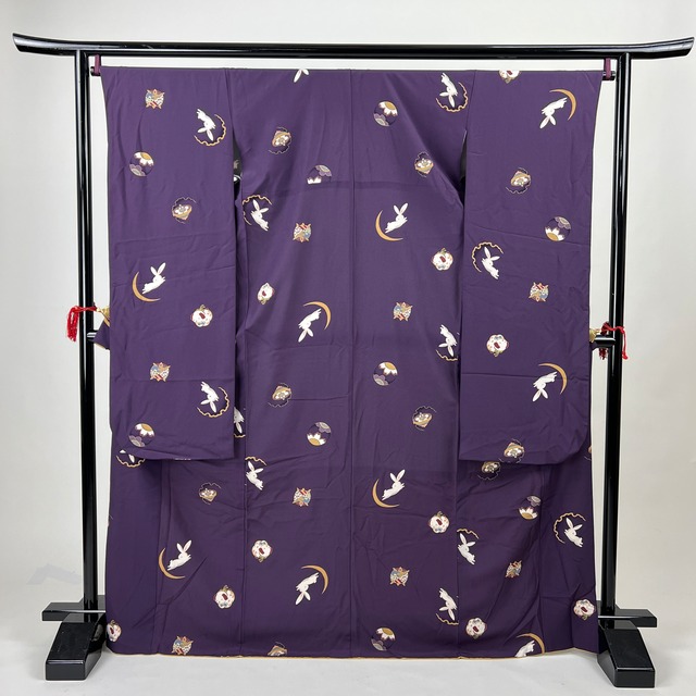 中振袖 振袖 正絹 中古品 紫色 紫 4S378 HZYA047000