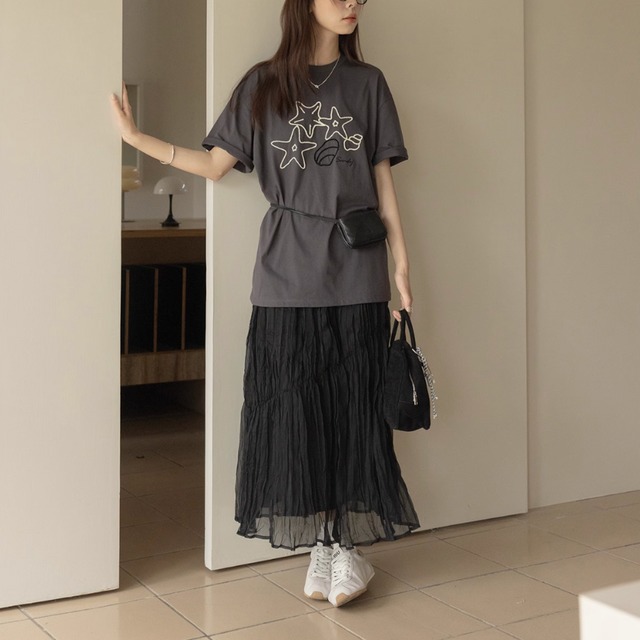 シアープリーツロングスカート