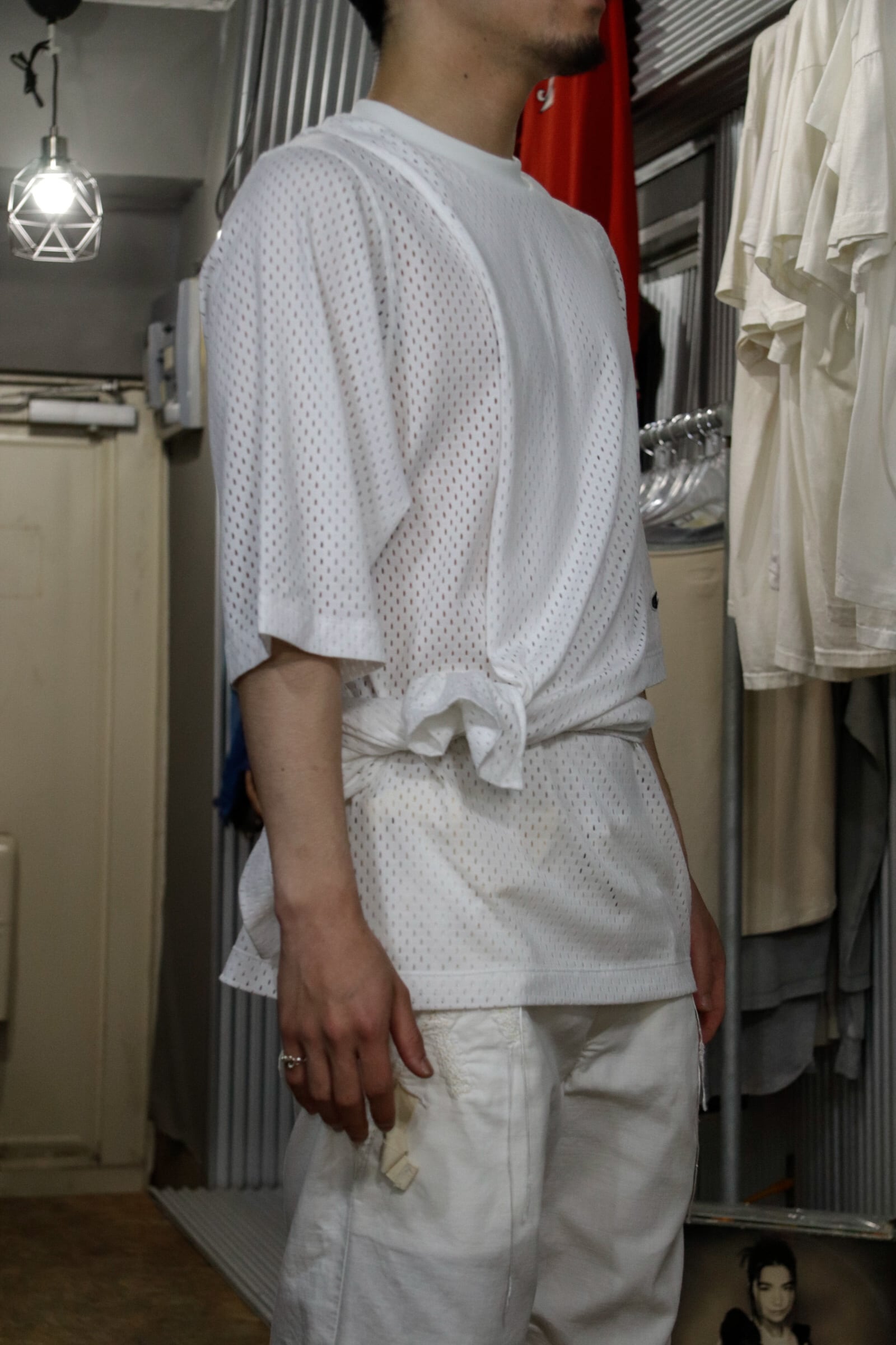 rick owens x champion mesh layered Tshirt | NoMen