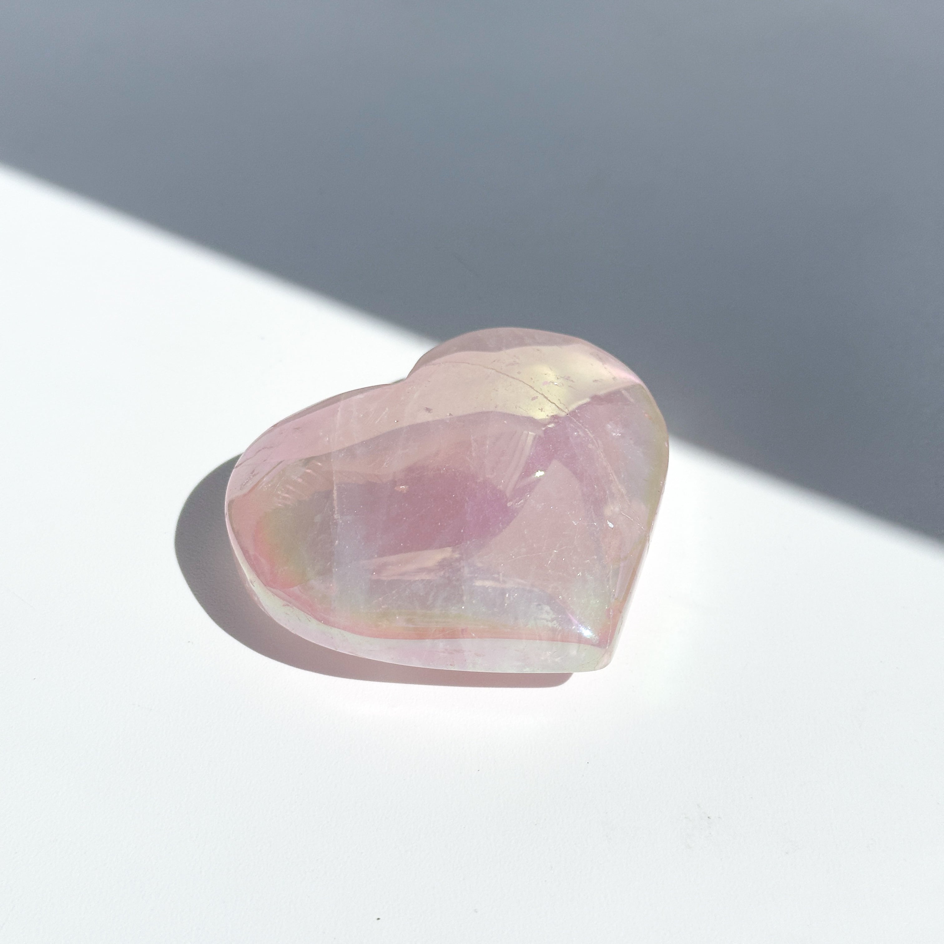 ♡エンジェルオーラローズクォーツ ハート01♡ Angel Aura Rose Quartz