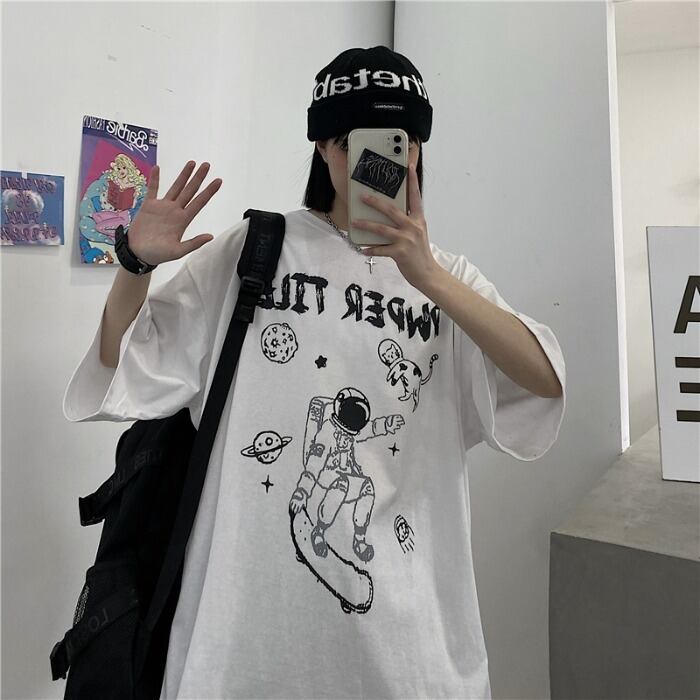 サマールーズTシャツ シャツ スタンダード半袖スリーブラウンドネックカジュアル レトロ ハーフスリーブ 夏物 Oネック ケッペル26035642344