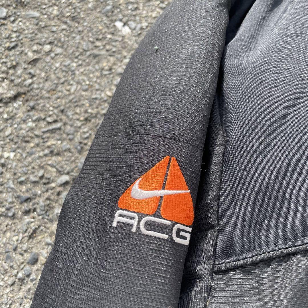 NIKE ACG ダウンジャケット ジップアップ 刺繍ロゴ ナイロン NIKE ACG ダウンジャケット ジップアップ 刺繍ロゴ ナイロン
