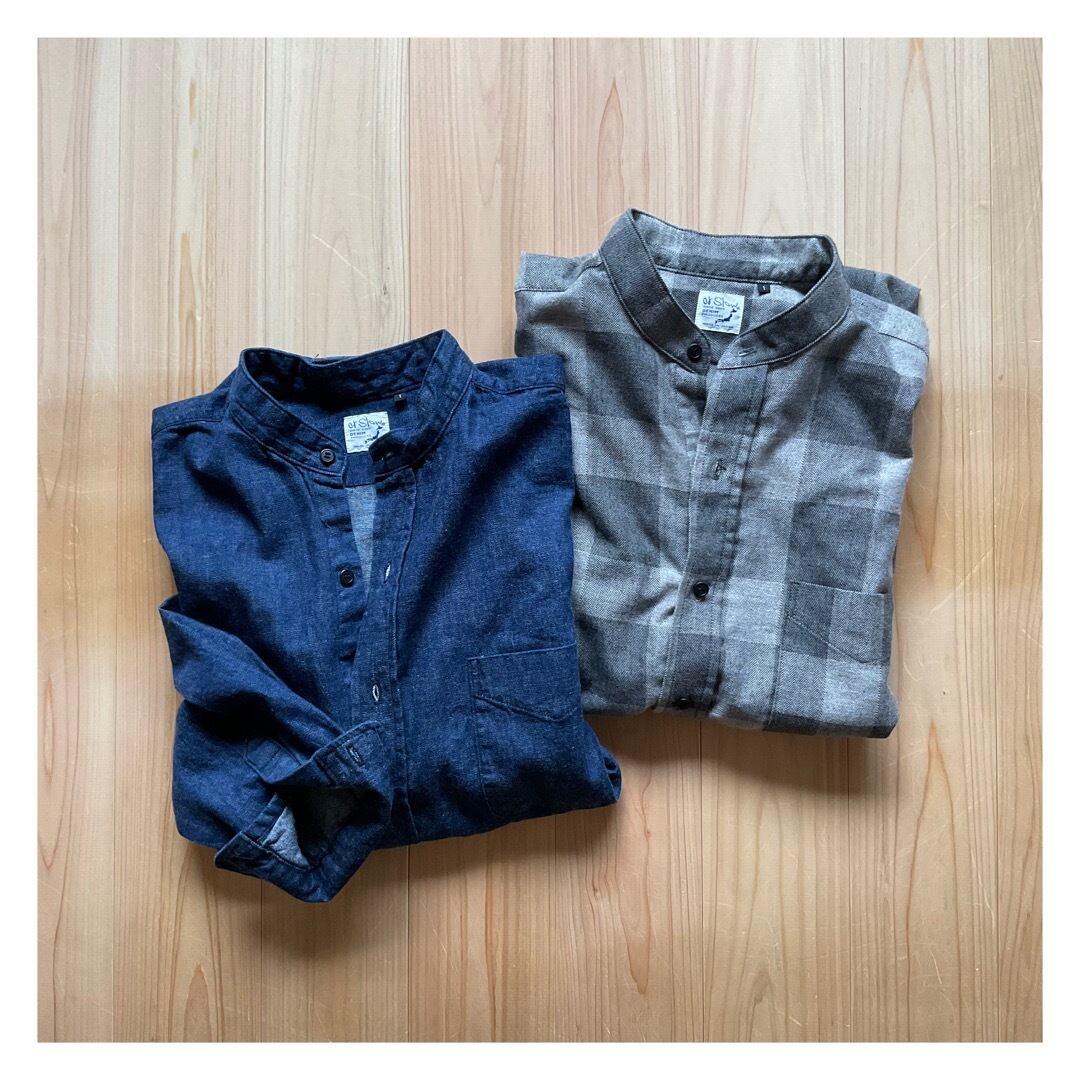 新品/ orSlow LOOSE FIT STAND COLLAR SHIRT orSlow / Loose fit stamd collar shirt（Unisex） | BIRD MOUNTAIN