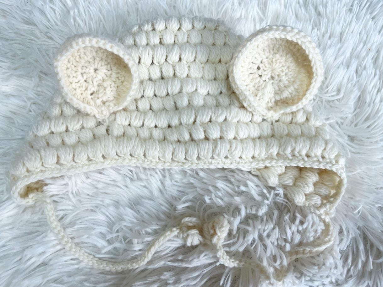 くま耳付きぽこぽこポップコーンボンネット | Cheese