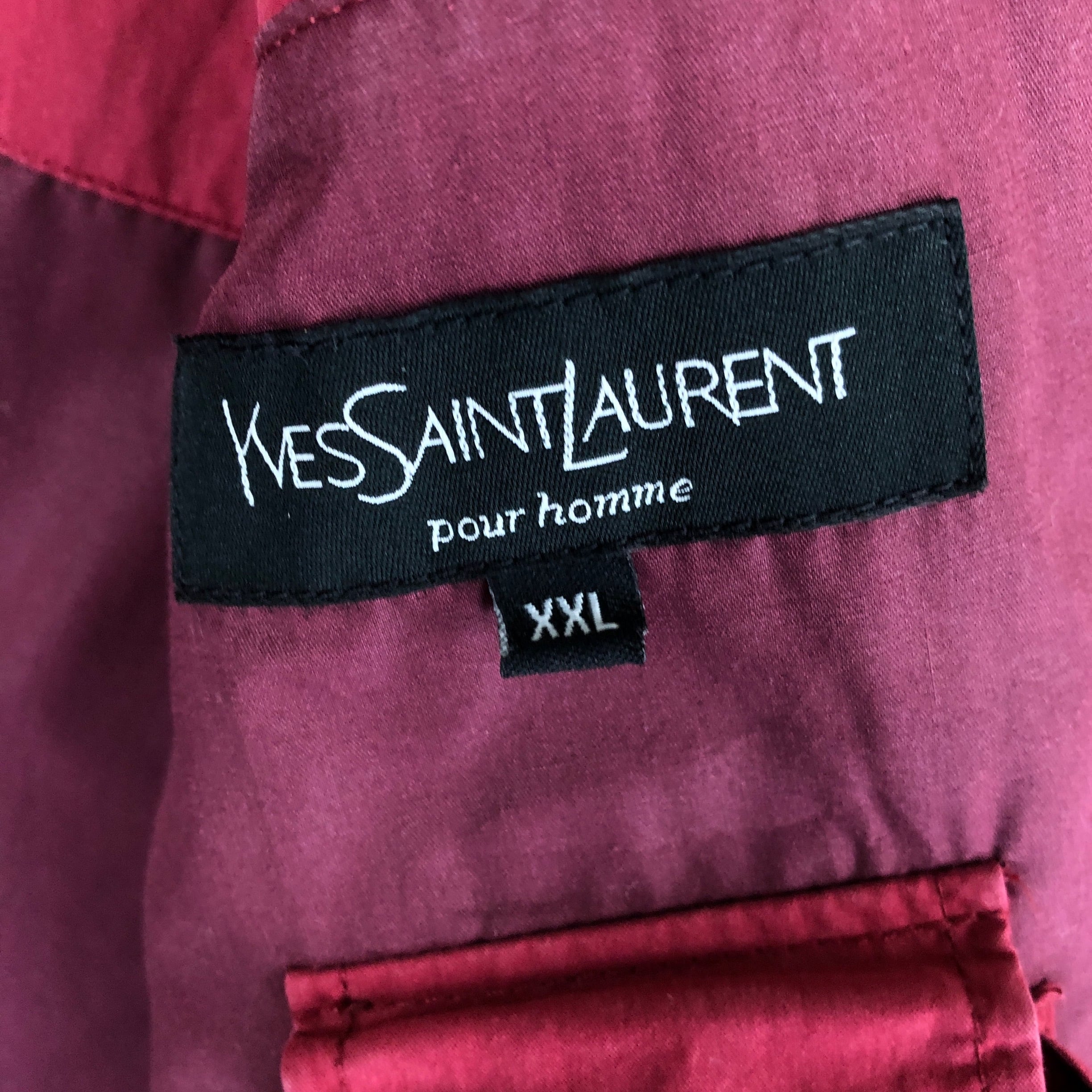 イヴサンローラン Yves Saint Laurent ブルゾン ジャケット レッド系 メンズXXL 古着 80年代 90年代 中古 n035628