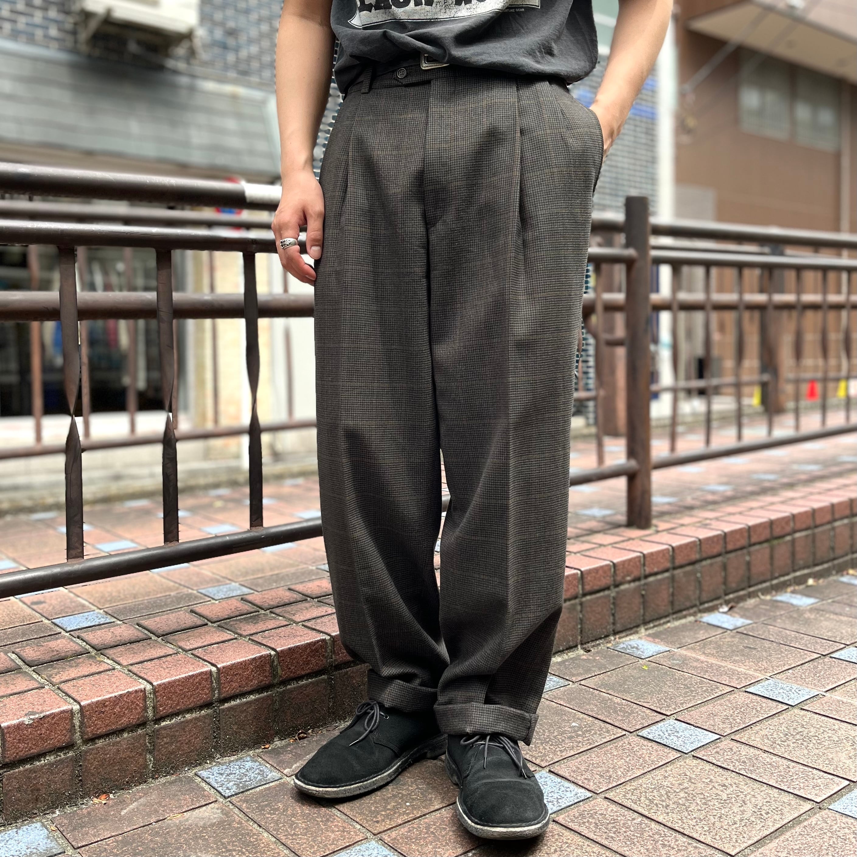 R208/ KARL HELMUT パンツ 2タック S オレンジブラウン