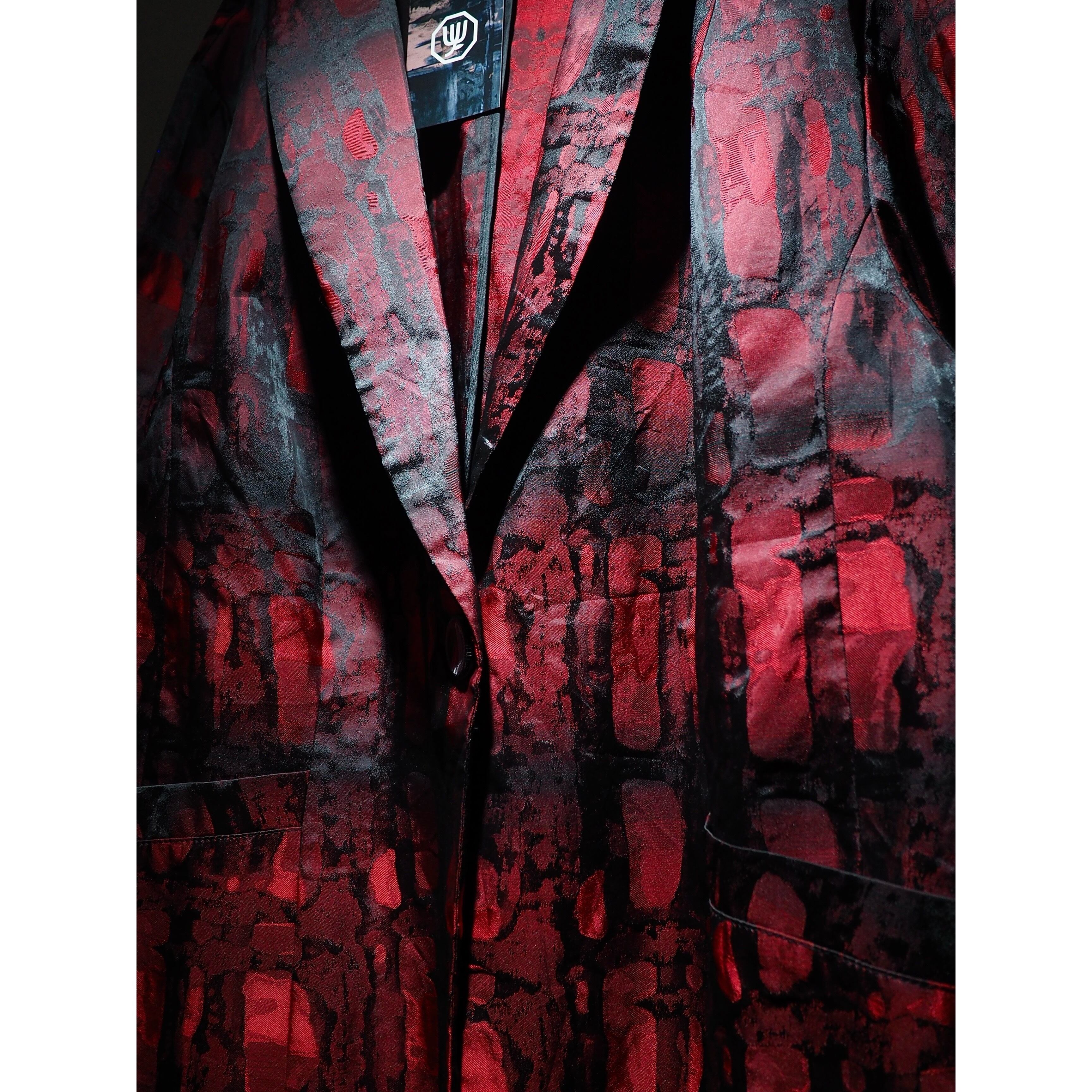 Scale reptiles gross Embossed vintage loose Tailored jacket