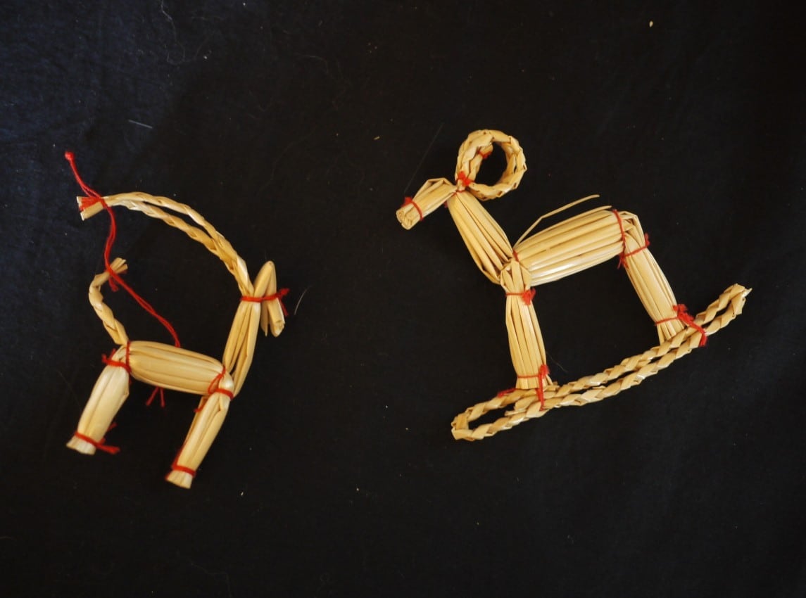 ドイツ ストロー オーナメント 藁飾り トナカイの親子