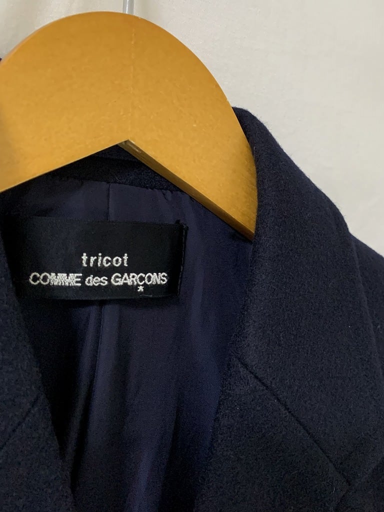 Solid Color Design Wool Short Jacket "tricot COMME des GARÇONS"